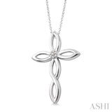 Silver Cross Diamond Pendant