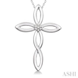 Silver Cross Diamond Pendant