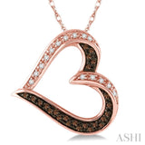 Heart Shape Champagne Diamond Pendant