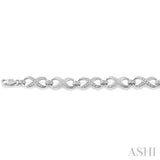 Silver Infinity Diamond Fashion Bracelet