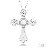 Silver Cross Emotion Diamond Pendant