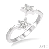 Twin Star Diamond Fashion Open Ring