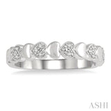Silver Heart Shape Diamond Ring