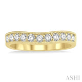 Curved Diamond Wedding Band
