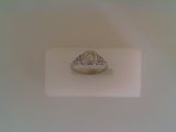 Estate: 18k White Gold Filigree Diamond Ring