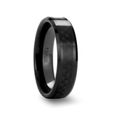 Black Carbon Fiber Inlaid Bkack Ceramic Band