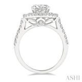 Oval Shape Semi-Mount Diamond Engagement Ring