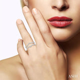 Chevron Baguette Diamond Insert Ring