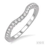 1/6 Ctw Round Cut Diamond Wedding Band in 14K White Gold