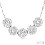 5 Stone Lovebright Essential Diamond Necklace