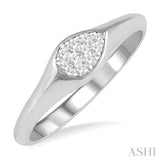 Pear Shape Lovebright Essential Diamond Signet Ring