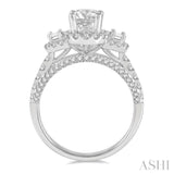 Oval Shape Semi-Mount Diamond Engagement Ring