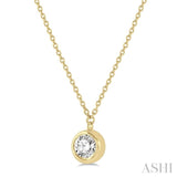 Bezel Set Diamond Necklace