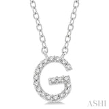 'G' Initial Diamond Pendant