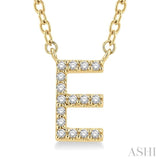 'E' Initial Diamond Pendant