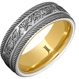 Serinium® Hidden Gold™ Latigo Pattern Ring