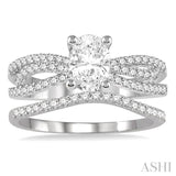 Oval Shape Diamond Wedding Set