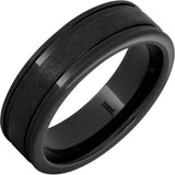 Black Diamond Ceramic Ring With Stone Finish