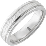 Sernium® Grooved Ring with Hammer Finish