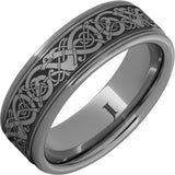 The Viking – Rugged Tungsten™ Engraved Rounded Edge Ring