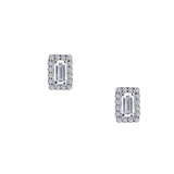 0.52 Ctw Halo Stud Earrings