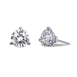 3 CTW Solitaire Stud Earrings