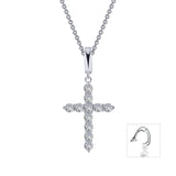 0.55 Ctw Cross Pendant Necklace