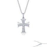 0.90 Ctw Cross Pendant Necklace