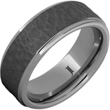 Rugged Tungsten™ Moon Crater Carved Sandblast Ring