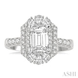 Semi-Mount Halo Diamond Engagement Ring