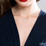3/4 Ctw Lovebright Diamond Heart Pendant With Chain in 14KYellow and White Gold