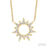 Sunburst Diamond Fashion Pendant