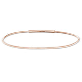 Rose gold finish finish sterling silver flexible birthgem charm bracelet 6.5