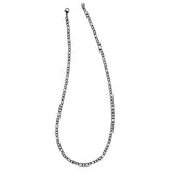 20 Stainless Steel Gun Metal IP Plated 4mm Figaro Chain