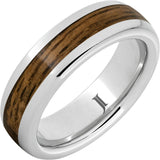 Barrel Aged Serinium® Dome Ring with Bourbon Inlay