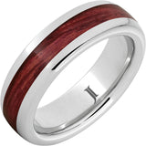 Barrel Aged Serinium® Dome Ring with Cabernet Inlay