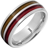 Double Barrel - Barrel Aged Serinium® Ring with Bourbon and Cabernet Inlays