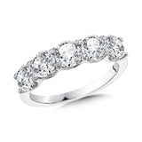 14k White Gold 5-Diamond Lab Grown Diamond Ring
