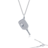 Sterling Silver Pickleball Necklace