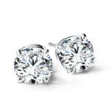 14k White Gold Lab Grown Diamond Stud Earrings 4ct Tdw