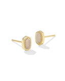 Kendra Scott Gold Iredescent Drusy Mini Ellie Stud Earrings