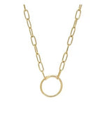 Gold Finish Sterling Silver Charm Necklace