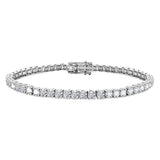 14k White Gold 10tcw Lab Grown Diamond Tennis Bracelet