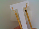 10k Yellow Flat Bar Earring