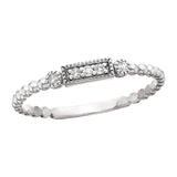 10k White Gold Stackable Diamond Band