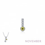 November Simulated Birthstone Pendant