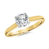 14k Yellow Gold Lab Grown Round Diamond Ring