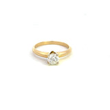 14k Yellow Gold Round Diamond Ring