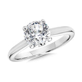 14k White Gold Lab Grown Round Diamond Soliatire Ring