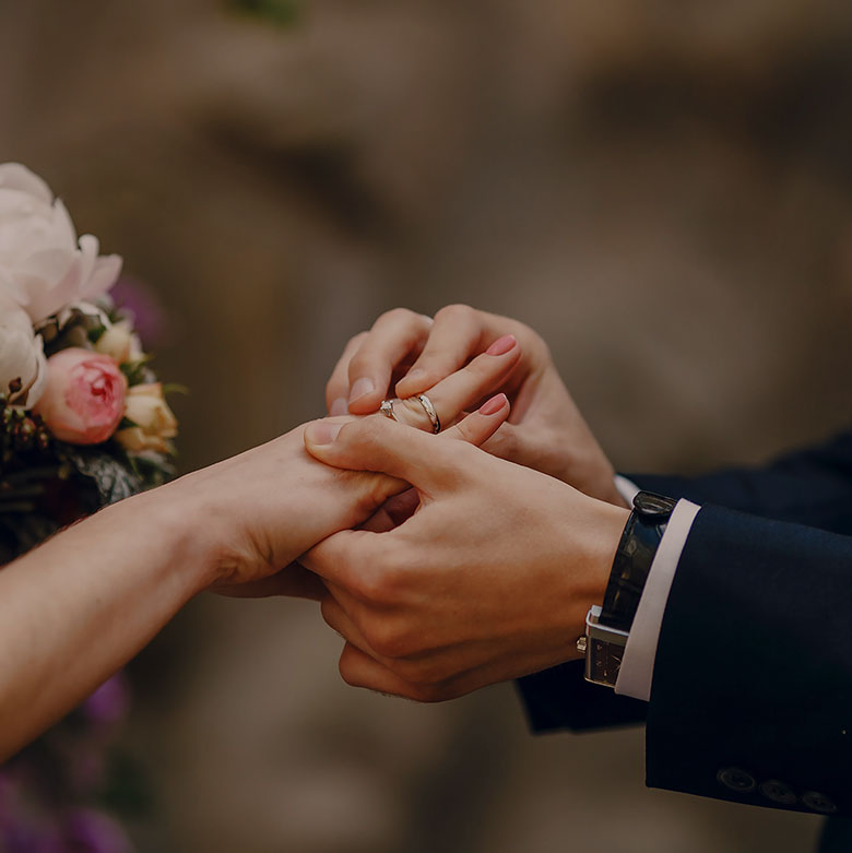 Couple with a custom engagement ring designed at S & S Diamonds